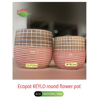 Ecopot KEYLO round flower pot